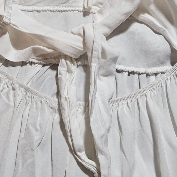 White Crochet Lace Tiered Dress With Open Back & Adjustable Straps - Picture 8 of 13